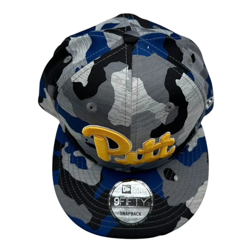 New Era 9Fifty Pittsburgh Panthers Snapback Hat Cap Grey Blue Camo‎ Pitt NCAA